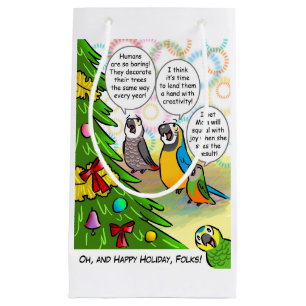 Papageien- und Weihnachtsbaum Kleine Geschenktüte