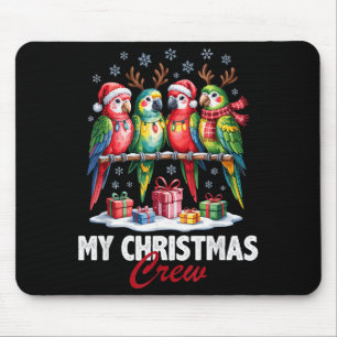 Papageien-Weihnachtsteam Süße Vogel Liebhaber Lust Mousepad