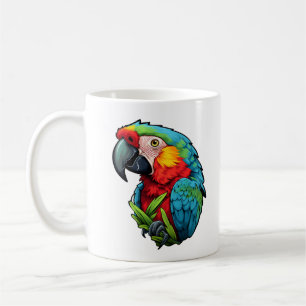 Papageienbild Cartoon Kaffeetasse