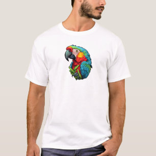 Papageienbild Cartoon T-Shirt