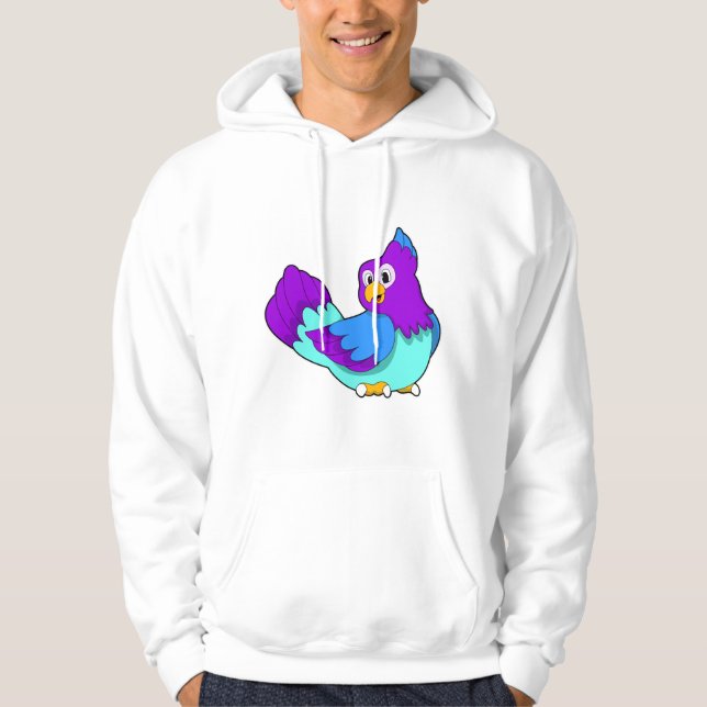 Papageienblau Hoodie (Vorderseite)