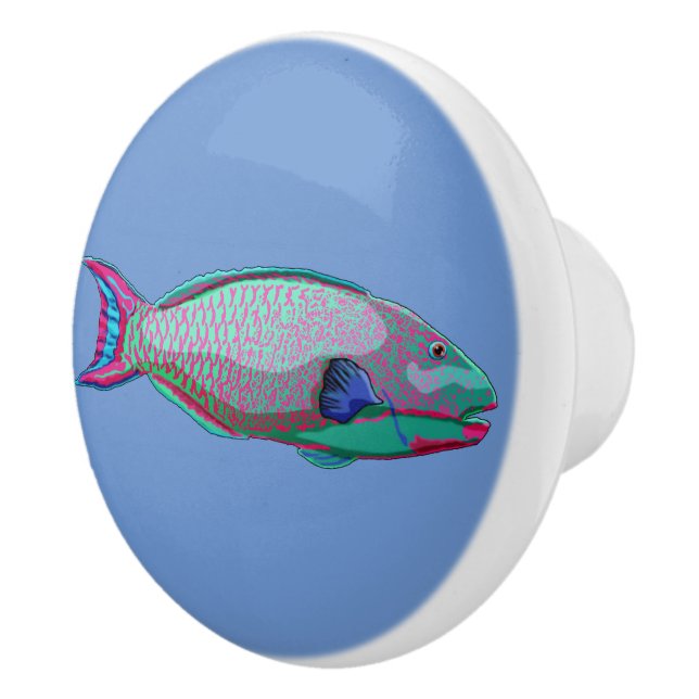Papageienfisch Keramikknauf (Rechts)