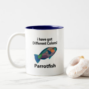 Papageienfisch Lustig Zweifarbige Tasse