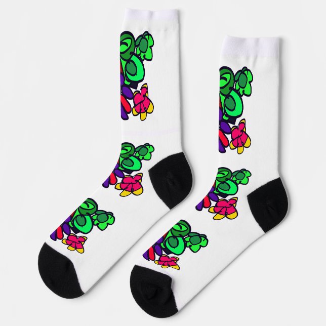 Papageienfreudenwald  socken (Linkes Detail)