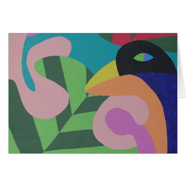 Papageienkarte (Vorderseite (Horizontal))