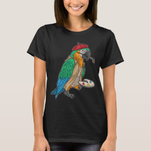 Papageienmalerpinsel-Malerei T-Shirt