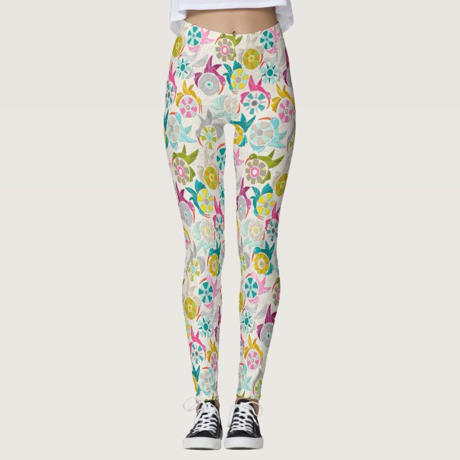 Papageienperle Leggings (Vorderseite)
