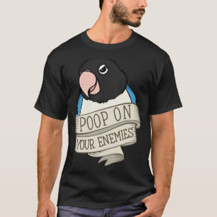 Papageienscheiße auf deinen Feinden I Blaue maskie T-Shirt