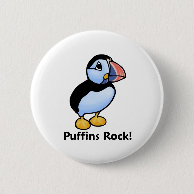 Papageientaucher-Felsen! Button (Vorderseite)