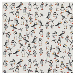 Papageientaucher-Muster Stoff