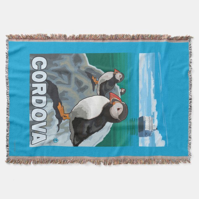 Papageientaucher u. Kreuzschiff - Cordova, Alaska Decke (Vorderseite)