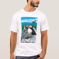 Papageientaucher u. Kreuzschiff - Juneau, Alaska