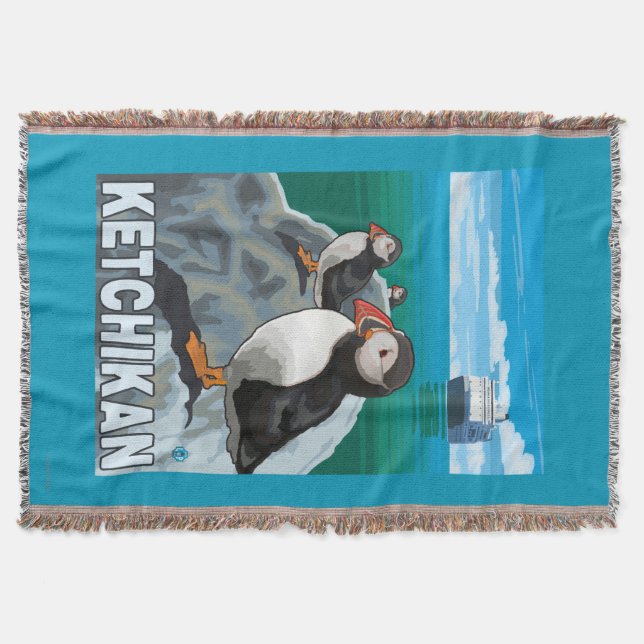 Papageientaucher u. Kreuzschiff - Ketchikan, Decke (Vorderseite)