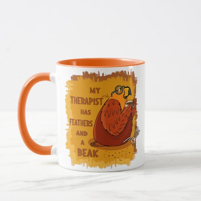 Papageientherapeut - Funny Gift für Papageienbesit Tasse (Links)