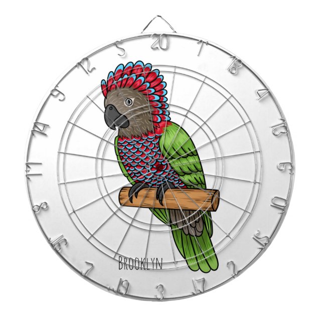 Papageienvogel-Cartoon-Abbildung Dartscheibe (vorne)
