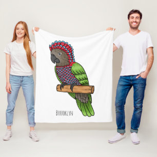 Papageienvogel-Cartoon-Abbildung Fleecedecke