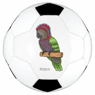 Papageienvogel-Cartoon-Abbildung Fußball