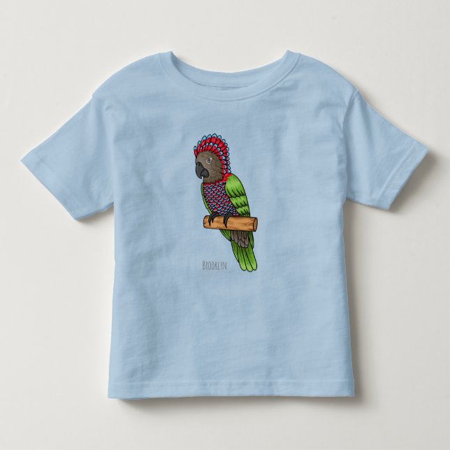 Papageienvogel-Cartoon-Abbildung Kleinkind T-shirt (Vorderseite)