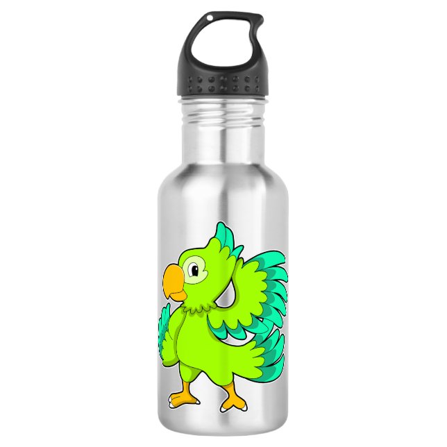 Papagerot Edelstahlflasche (Vorderseite)