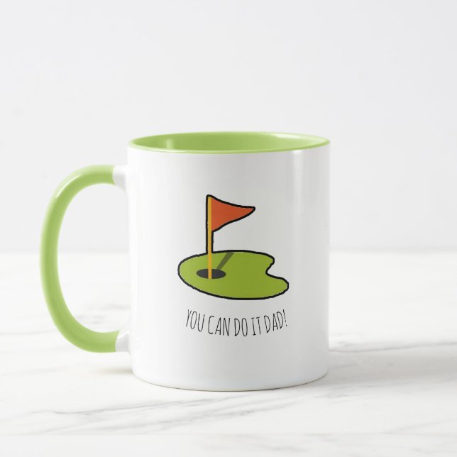 Papageschenk-Kaffeetasse mit Golf Tasse (Links)