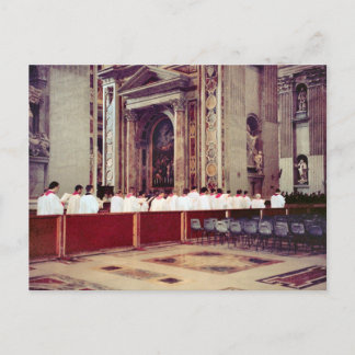 Papalzug von Johannes Paul II. in St. Peter Postkarte