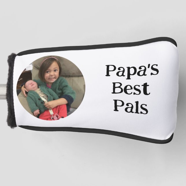 Papas beste Pal(s)-Foto-Putter-Abdeckung Golf Headcover (Vorderseite)