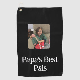 Papas bestes Pal(s)-Foto Black Golfhandtuch