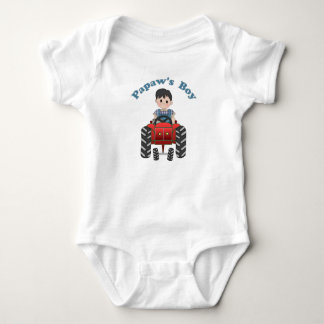Papas Boy Tractor Baby Strampler