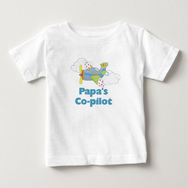 Papas Co-Pilot Baby T-shirt (Vorderseite)