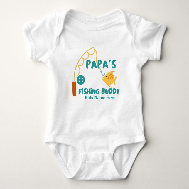 Papa's Fishing Buddy Baby  Strampler (Vorderseite)