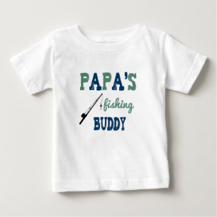 Papa's Fishing Buddy Baby T-Shirt (blau)