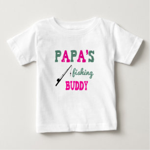 Papa's Fishing Buddy Baby Tee (rosa)