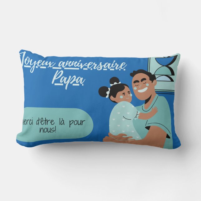 Papas Geburtstagskissen Lendenkissen (Vorderseite)
