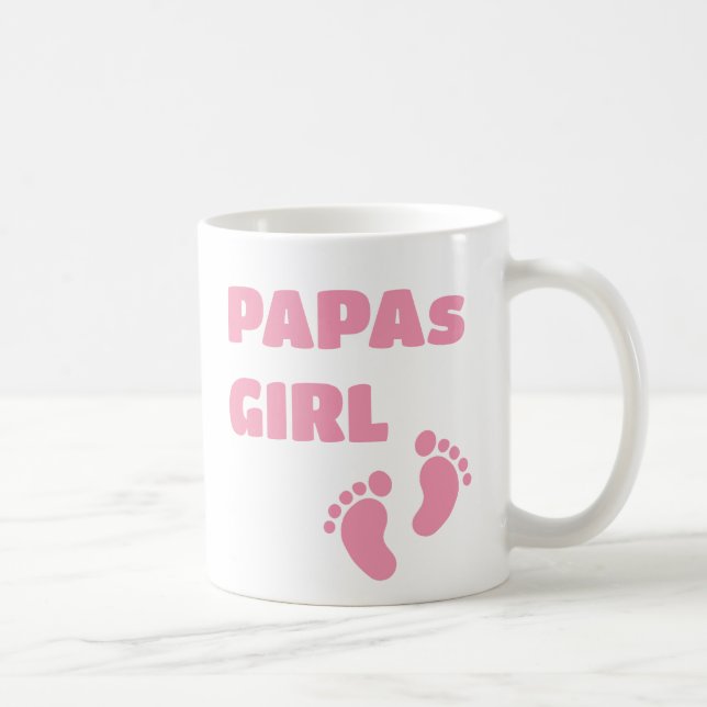 Papas Girl - Footprints Kaffeetasse (Rechts)