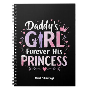 Papa's Girl Forever Seiner Prinzessin Vatertag Ges Notizblock