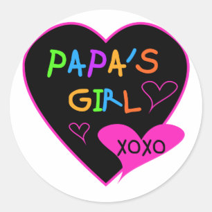 Papa's Girl T-Shirts, Hats, Tasse, Buttons, Kleidu Runder Aufkleber