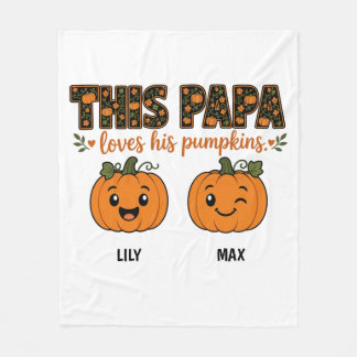 Papas kleine Kürbisse 2 Enkel Namen Halloween Fleecedecke