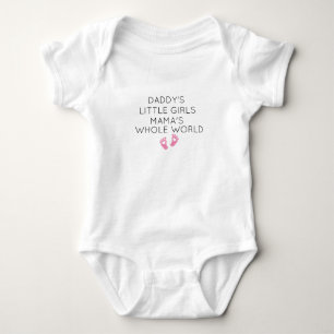 Papas kleine Mamas ganze Welt Mädchen Baby-Geschen Baby Strampler