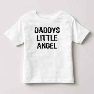 Papa's kleiner Angel-Back-Text mit Rücken-Flügeln Kleinkind T-shirt