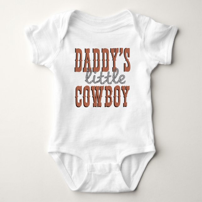 Papa's Kleiner Cowboy Baby Strampler (Vorderseite)