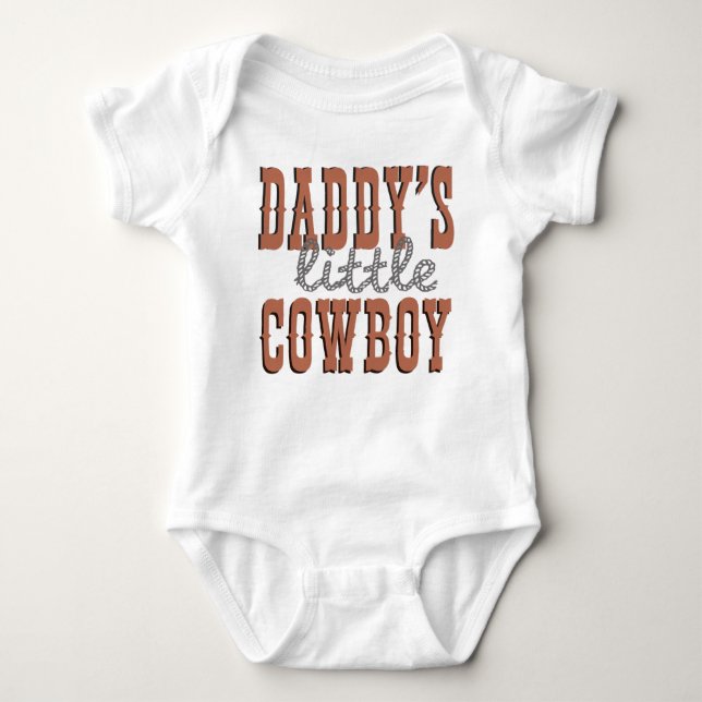 Papa's Kleiner Cowboy Baby Strampler (Vorderseite)