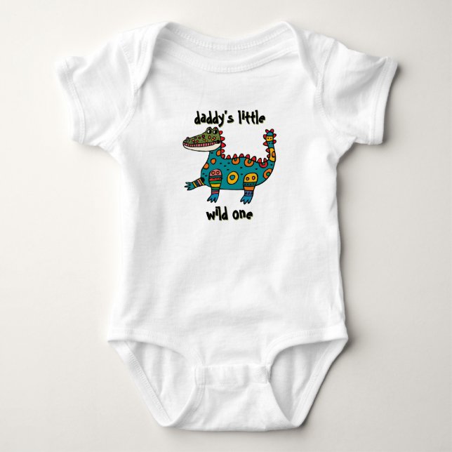 "Papas kleiner Wilder" Baby Strampler (Vorderseite)
