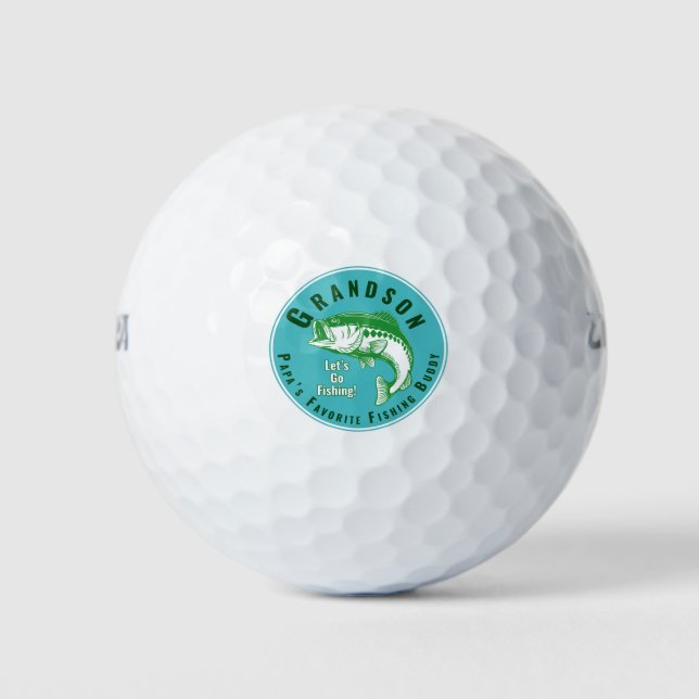 Papas Lieblingsfischbuddy Golfball (Vorderseite)