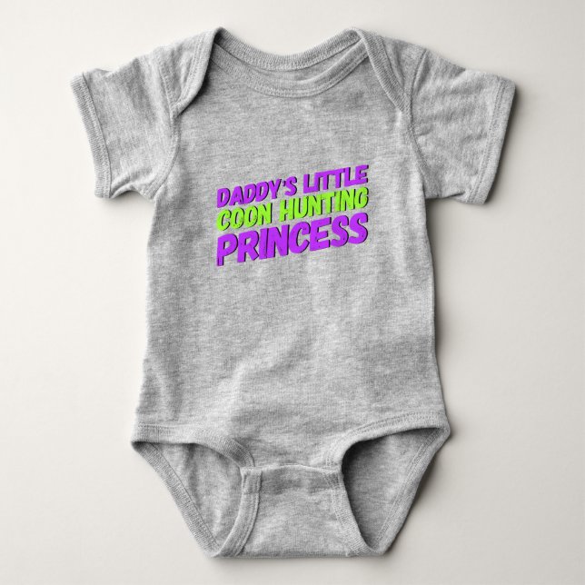 Papa's Little Coon Junting Princess Baby Bodysuit Baby Strampler (Vorderseite)