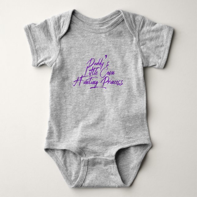 Papa's Little Coon Junting Princess Girl Baby Strampler (Vorderseite)