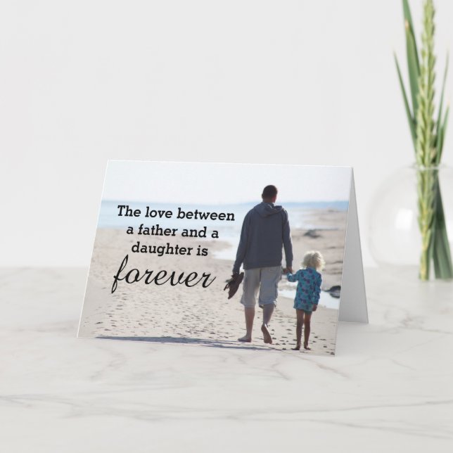 Papa's Little Girl Beach Vatertag Card Karte (Vorderseite)