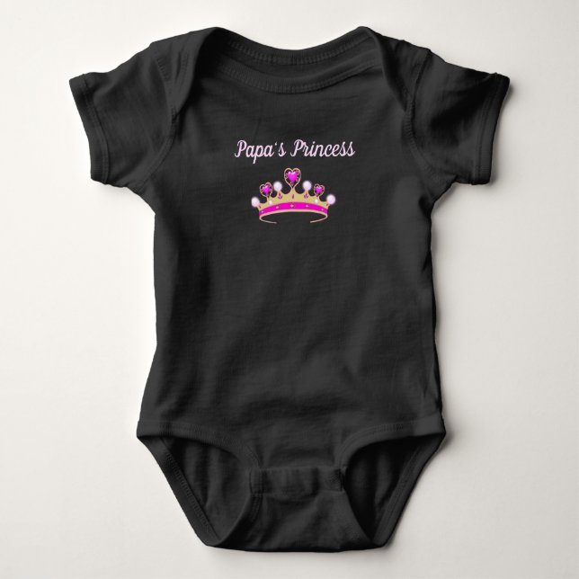 Papas Personalisierter Baby Bodysuit Princess Baby Strampler (Vorderseite)