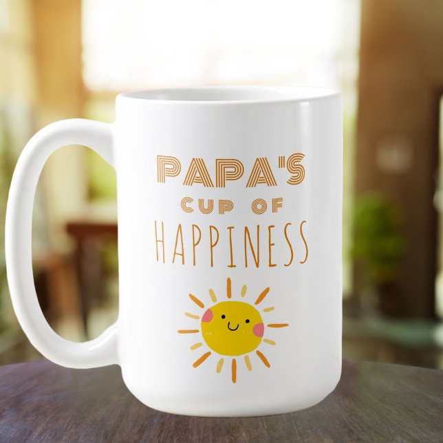 Papas Pokal des Glücks, große sonnige Tasse (Von Creator hochgeladen)