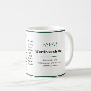 Papas Wortsuche Echtes Puzzle Personalisiert Kaffeetasse