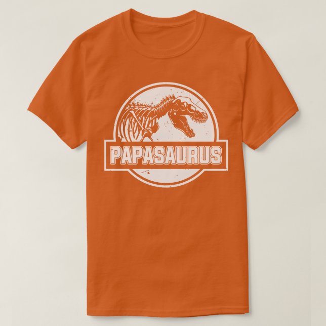Papasauras Große Vatertag T-Shirt (Design vorne)